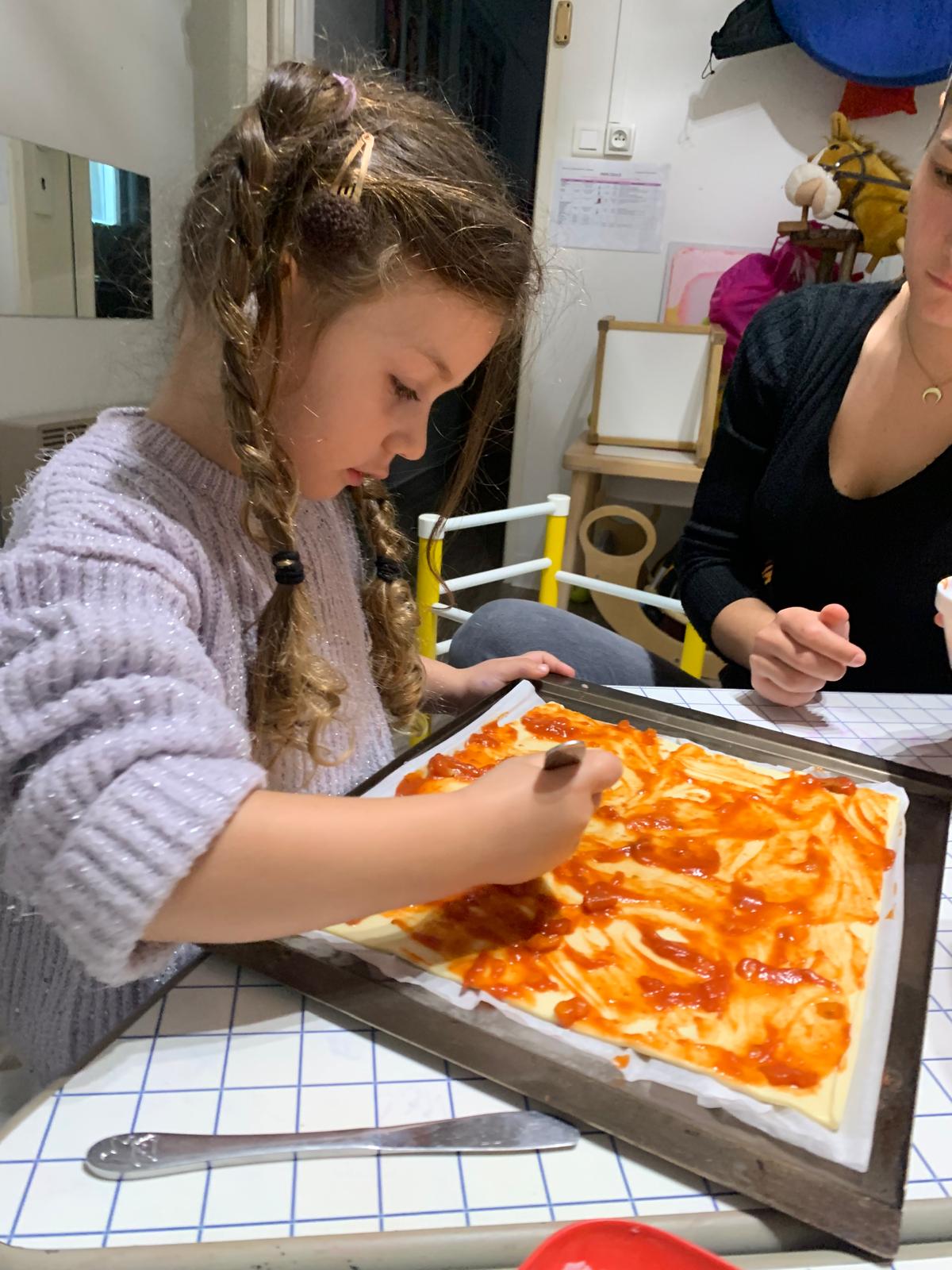 Atelier fabrication de pizzas le 31 octobre2025